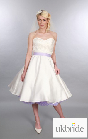 Elizabeth Satin Timeless Chic 1950s Style Wedding Dress Ruched Bodice Full Skirt Vintage Style.JPG
