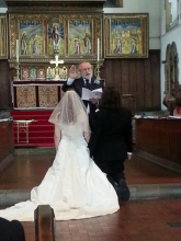 Dad blessing the marriage