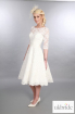 Mae MidWaist Timeless Chic Tea Length Lace Wedding Dress Sleeve Vintage 1950s 60s Style.JPG