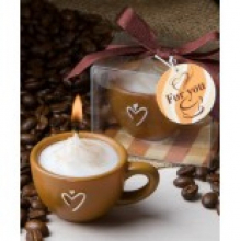 Cappuccino candle favours 