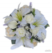 Lily, Lavender & Rose Bridal Wedding Bouquet in Ivory with Rosemary  77.75 sarahsflowers.co.uk.jpg
