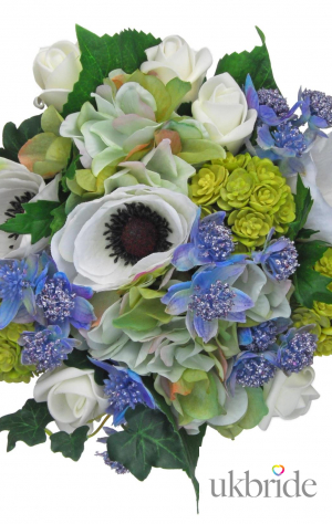 Meadow Style Bridesmaids Bouquet with Echeveria and Astrantia  52.50 sarahsflowers.co.uk.jpg