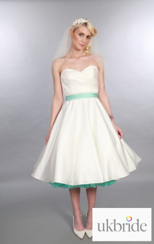 Elizabeth Satin Timeless Chic 1950s Style Wedding Dress Ruched Bodice Full Skirt Vintage Style (7).JPG