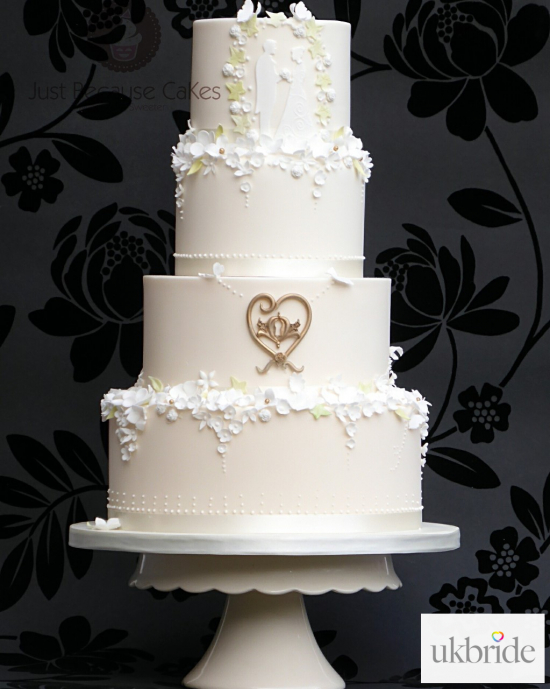 Ivory with White Blossoms Wedding Cake.jpg