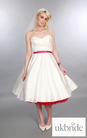 Elizabeth Satin Timeless Chic 1950s Style Wedding Dress Ruched Bodice Full Skirt Vintage Style (12).JPG