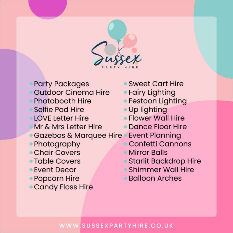 Sussex Party Hire Sussex Party Hire - Venue Decoration - Eastbourne - East Sussex