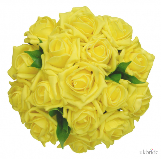 Bright Yellow Rose Bridesmaids Wedding Posy Bouquet  35.75 sarahsflowers.co.uk.jpg