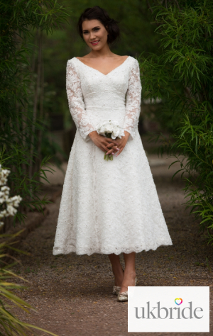 Timeless Chic Gillian Calf Length Wedding Gown In Lace With Sleeves (6)-1-4.png