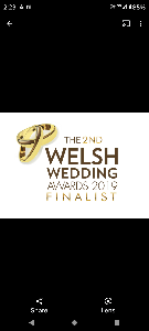 2nd Welsh Wedding Award 2019 Finalist