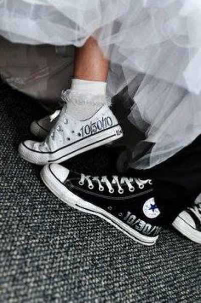 Bride and groom chucks discount