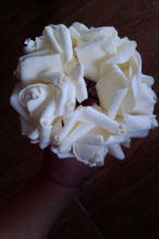 Assemble the roses, but leave a gap in the centre.