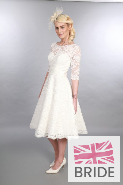 Cutting Edge Brides Ivory Tea Sleeved A Line 34684