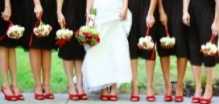 BRIDESMAIDS BLACK DRESS RED SHOES.jpeg