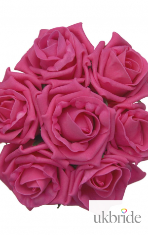 Young Bridesmaids Cerise Pink Rose Flower Girl Wedding Posy  17.85 sarahsflowers.co.uk.jpg