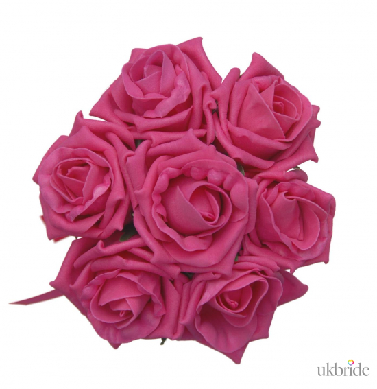 Young Bridesmaids Cerise Pink Rose Flower Girl Wedding Posy  17.85 sarahsflowers.co.uk.jpg