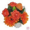 Flower Girls Bouquet Posy with Orange and Ivory Flowers  29.50 sarahsflowers.co.uk.jpg