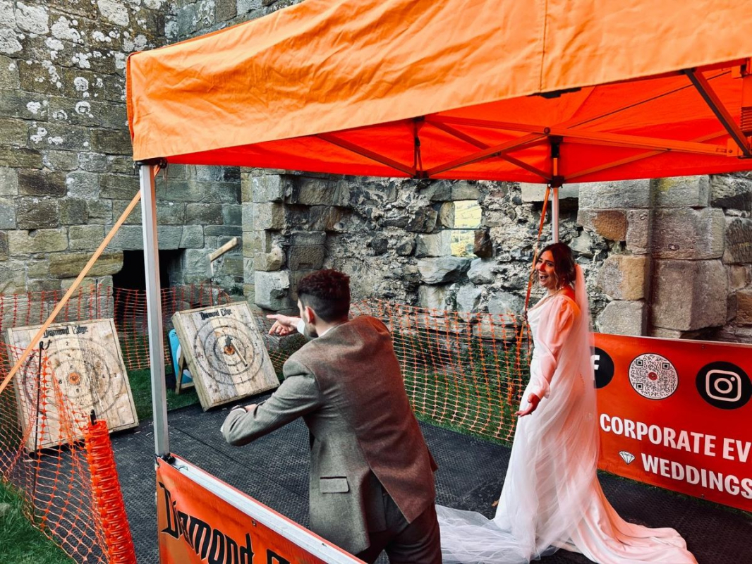Diamond Edge Axe Throwing Wedding Entertainment in Chorley