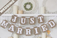 Just married bunting