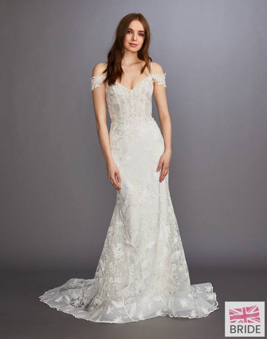 Lazaro Ivory Full Off Both Shoulders Empire 54451