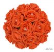 Orange Diamante Rose Bridesmaids Wedding Posy Bouquet  39.75 sarahsflowers.co.uk.jpg