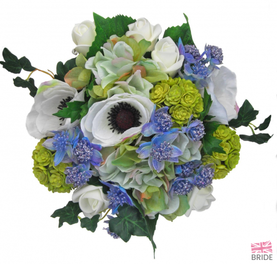 Meadow Style Bridesmaids Bouquet with Echeveria and Astrantia  52.50 sarahsflowers.co.uk.jpg