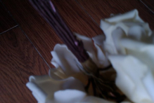 Use florist wire to secure the stems from your pearl and crystals