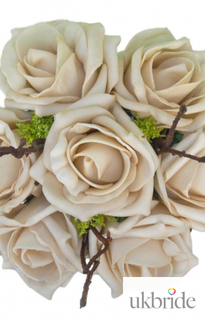 Mocha Rose, Dill, Twig & Twine Young Bridesmaids Wedding Posy  21.95 sarahsflowers.co.uk.jpg