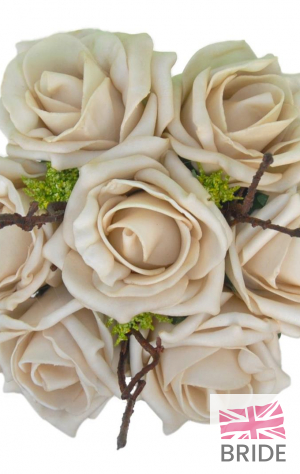 Mocha Rose, Dill, Twig & Twine Young Bridesmaids Wedding Posy  21.95 sarahsflowers.co.uk.jpg