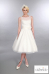 AnaraTimeless Chic Tea Length Wedding Dress Vintage Style Polka Dot Illusion Neckline (5).JPG