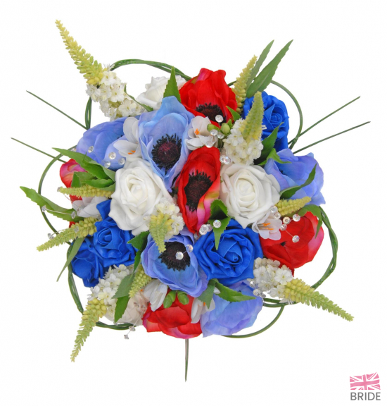 Brides Veronica, White Rose & Anemone Crystal Wedding Bouquet  93.95 sarahsflowers.co.uk.jpg