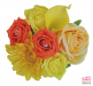 Young Bridesmaids Wedding Bouquet with Orange & Yellow Roses & Calla Lilies  24.50 sarahsflowers.co.uk.jpg