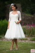 Timeless Chic Elizabeth Polka Dot Tea Length Spot Tulle & Lace Wedding Dress With Jacket  (13)-3.png