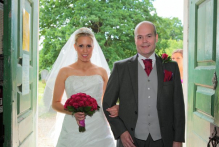 Me and dad about to walk  down the aisle