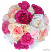 Large Bridesmaids Pink & Ivory Rose Wedding Posy Bouquet  52.75 sarahsflowers.co.uk.jpg