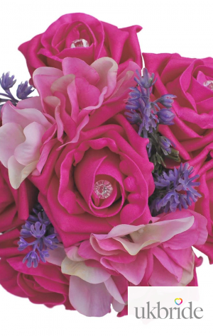Cerise Pink Posy Bouquet with Lavender and Hydrangea  26.50 sarahsflowers.co.uk.jpg