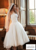 Katie Timeless Chic 1950s Inspired Tea Length Wedding Dress Pearl and Tulle Dropped Waist.jpg