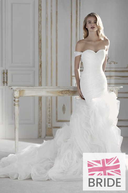 Sophia Grace Bridal Ivory Full Off Both Shoulders 39229