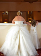 Dress bustled up