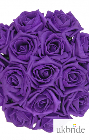Purple Rose Bridesmaids Wedding Posy Bouquet  34.85 sarahsflowers.co.uk.jpg