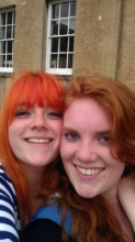 Now -I'm on the right, My sister got the good hair gene :/