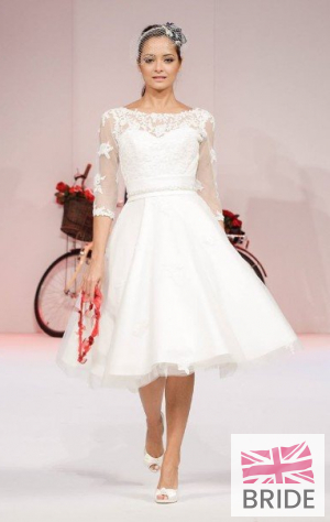 Polly Timeless Chic Tea Length Wedding Dress Vintage Inspired Sleeves.jpg