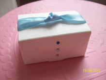 Original box with alternative ribbon & diamantes
