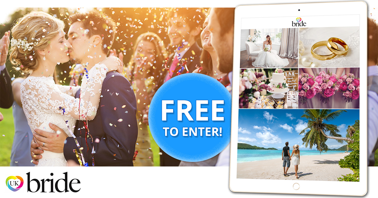 Montage of a couple kissing and wedding competition prize images