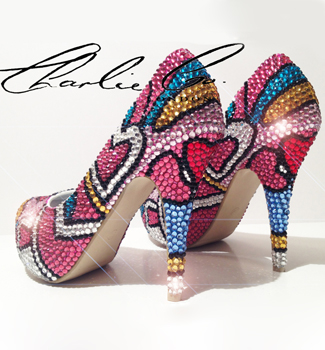 Crystal shoes by Charlie Co Shoes