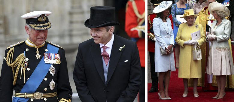 Mums and Dads: Prince William and Kate Middleton's official pictures show the Royal Wedding's mums and dads were also a little nervous!