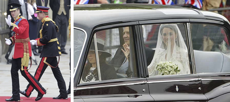 HRH Prince William arrives with HRH Prince Harry.