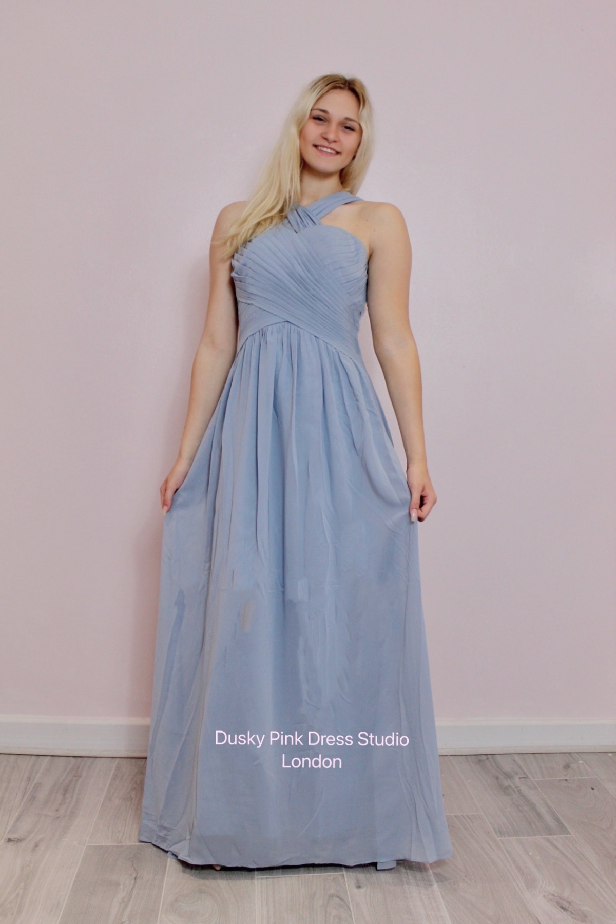 Dusky Pink Dress Studio London -Image-1