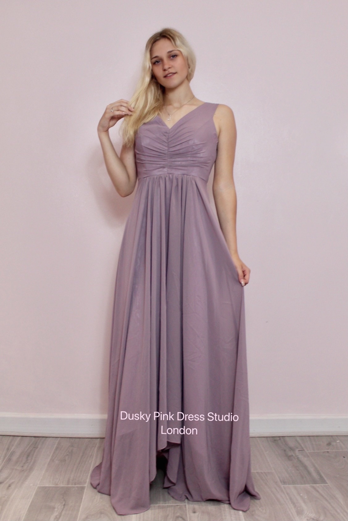 Dusky Pink Dress Studio London -Image-5