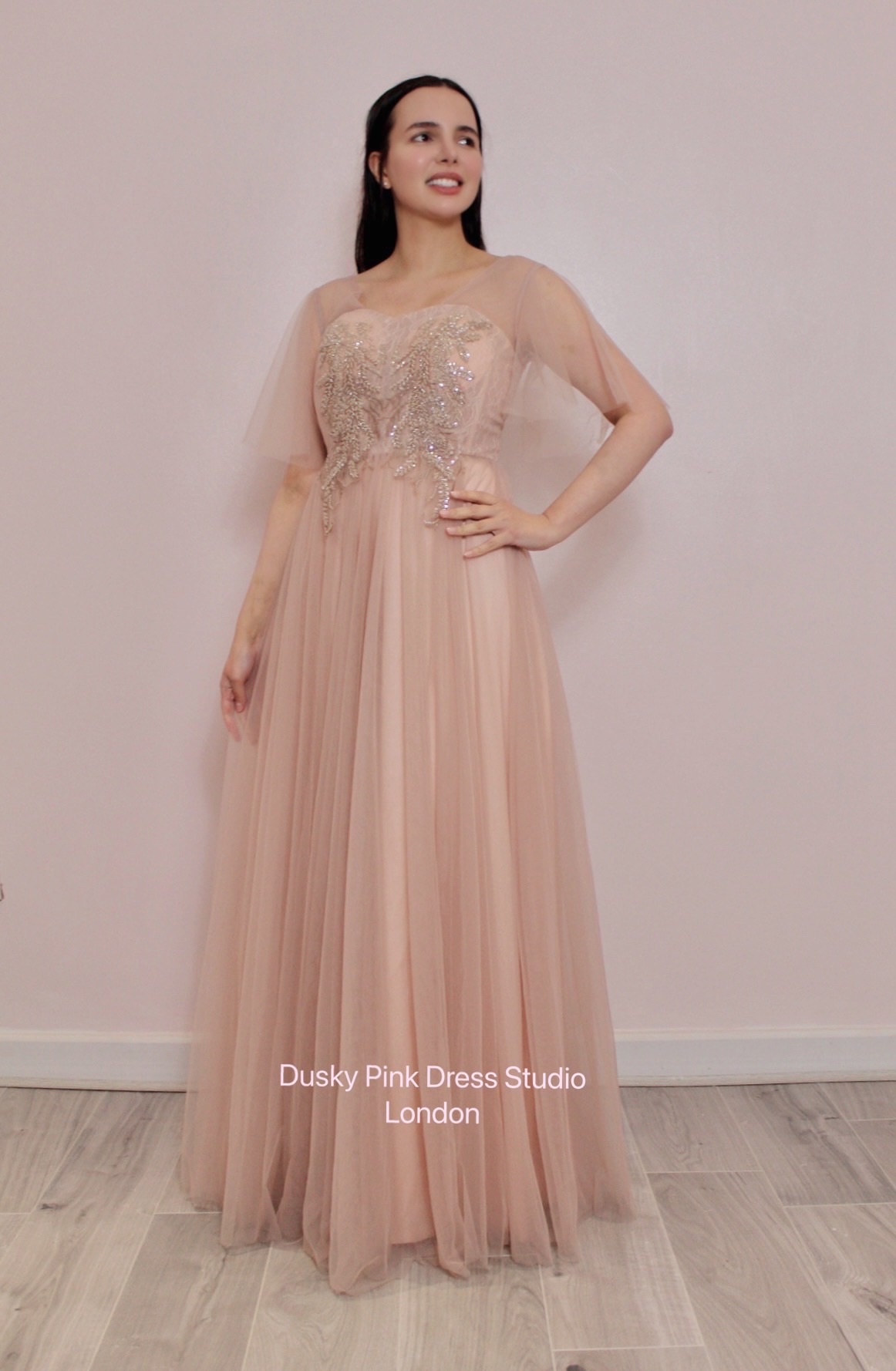 Dusky Pink Dress Studio London -Image-4