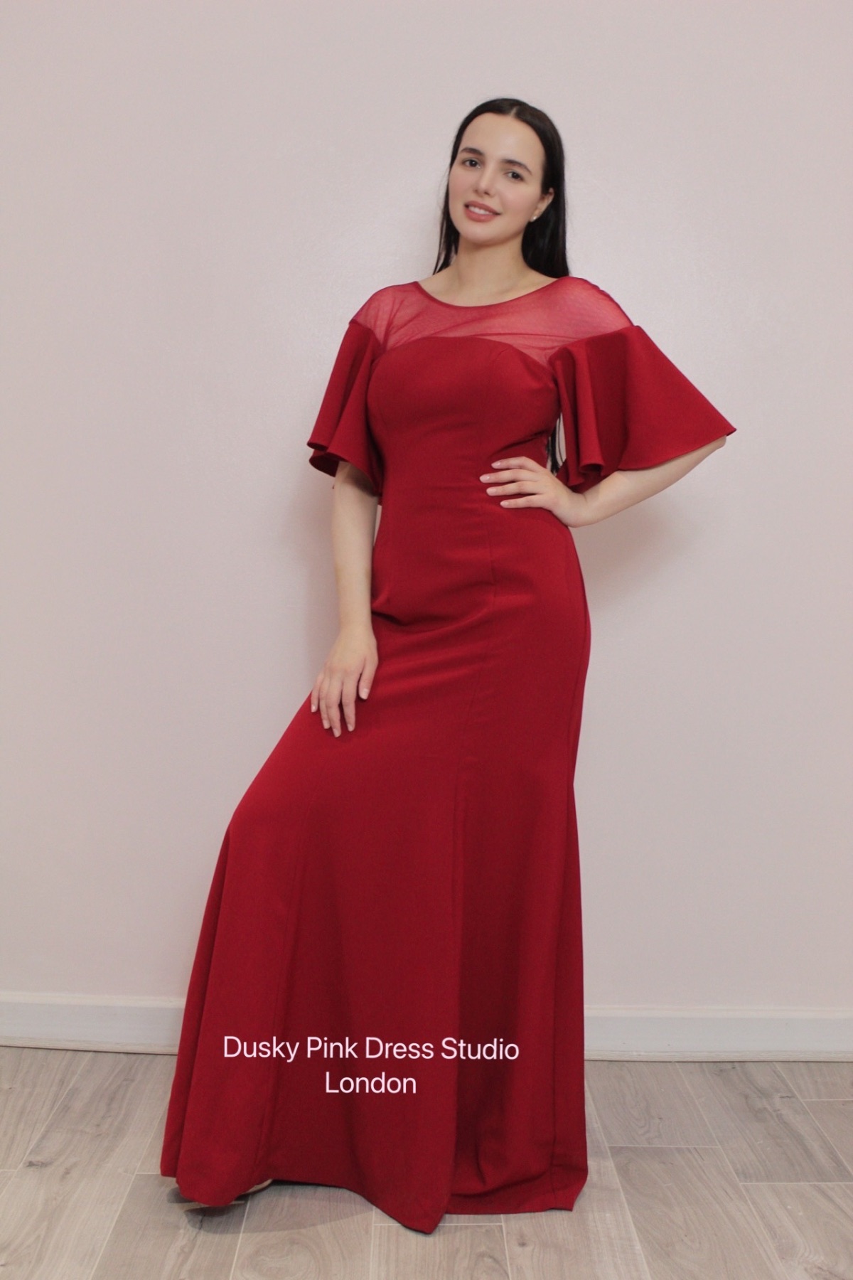 Dusky Pink Dress Studio London -Image-2